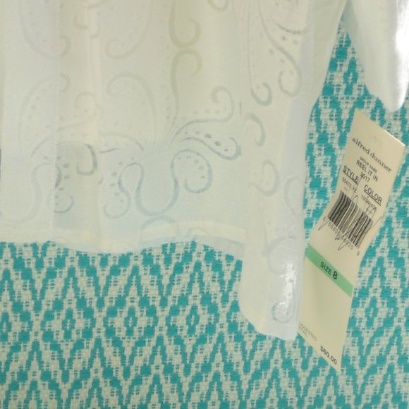 NWT 3/4 Sleeve White Blouse and Tank Top 2 piece Set size 8 Alfred Dunner - Picture 5 of 10